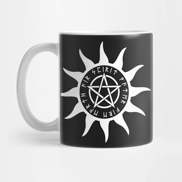 Pentacle Sun with Runes by AgemaApparel